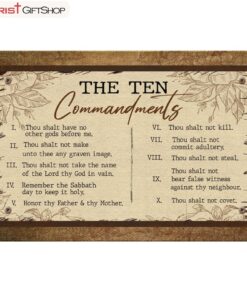 10 Commandments Wall Art Canvas - Christian Wall Art