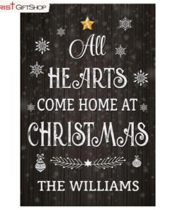 All Hearts Come Home For Christmas Wall Art Canvas, Christian Christmas Gifts