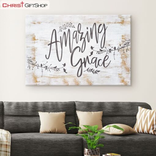 Amazing Grace Wall Art - Christian Wall Art Canvas