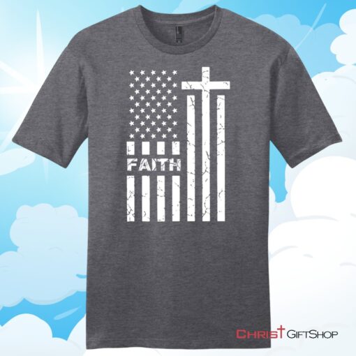 American Flag And Faith Mens Christian Unisex T Shirt, Sweatshirt, Hoodie