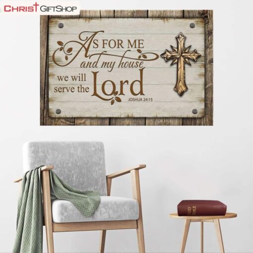 As For Me And My House Joshua 2415, Farmhouse Style Wall Art