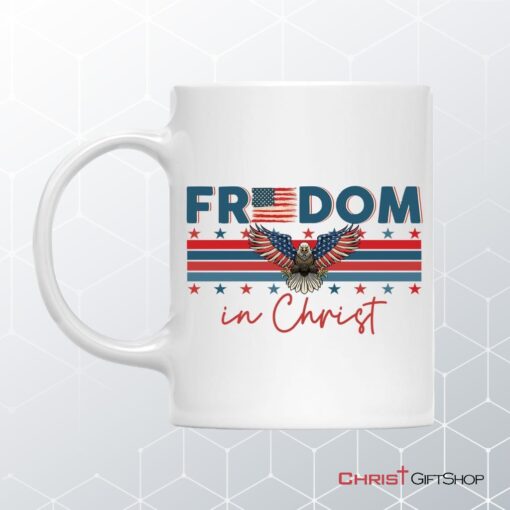 Bald Eagle Freedom In Christ Coffee Mug