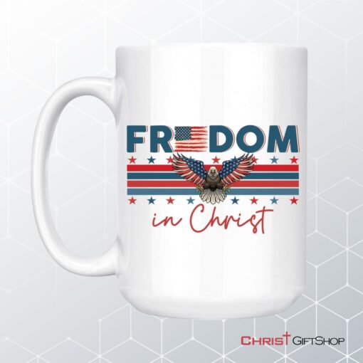 Bald Eagle Freedom In Christ Coffee Mug