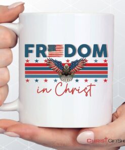 Bald Eagle Freedom In Christ Coffee Mug