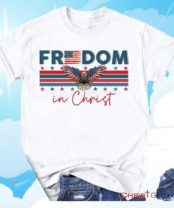 Bald Eagle Freedom In Christ Unisex T Shirt, Sweatshirt, Hoodie