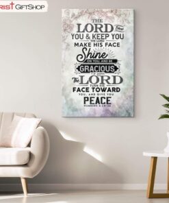 Bible Verse Wall Art Numbers 624-26 The Lord Bless You And Keep You Poster, Canvas Print