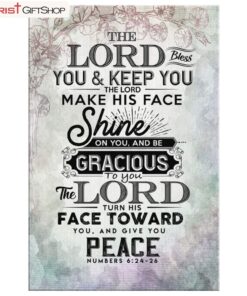 Bible Verse Wall Art Numbers 624-26 The Lord Bless You And Keep You Poster, Canvas Print