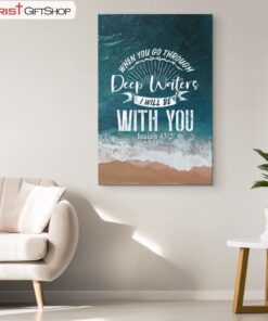 Bible Verse Wall Decor I Will Be With You Isaiah 432 Nlt Canvas Wall Art