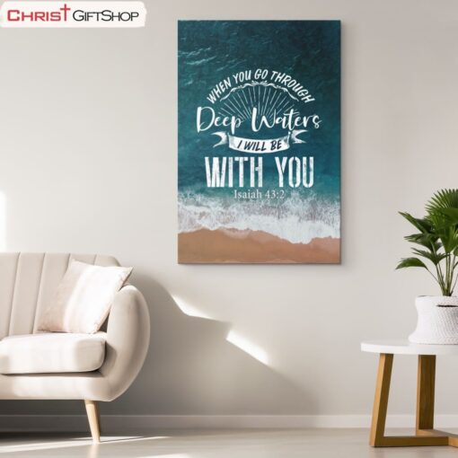 Bible Verse Wall Decor I Will Be With You Isaiah 432 Nlt Canvas Wall Art