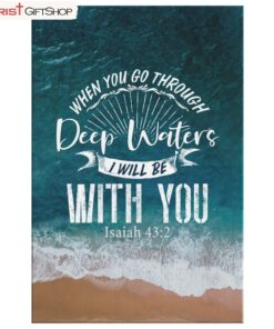 Bible Verse Wall Decor I Will Be With You Isaiah 432 Nlt Canvas Wall Art