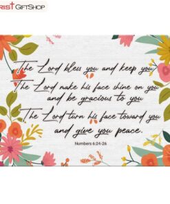 Bible Verse Wall Decor Numbers 624-26 The Lord Bless You And Keep You Poster, Canvas Print