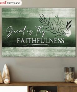 Christian Art Great Is Thy Faithfulness Wall Art Poster, Canvas Print, Christian Wall Decor