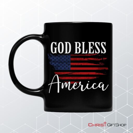 Christian Patriotic Coffee Mugs God Bless America Us Flag Mug