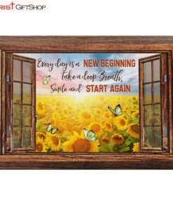 Christian Wall Art Every Day Is A New Beginning Canvas Art