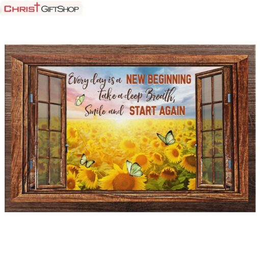 Christian Wall Art Every Day Is A New Beginning Canvas Art