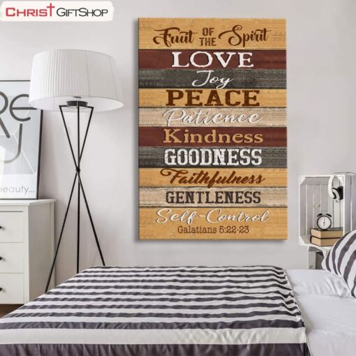 Christian Wall Art Galatians 522-23 Fruit Of The Spirit Poster, Canvas Print