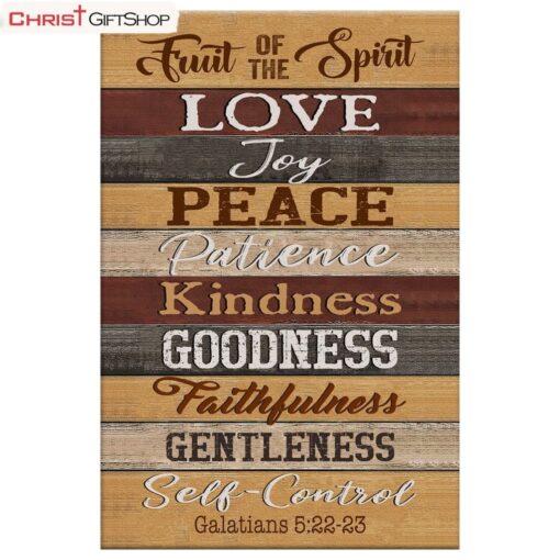 Christian Wall Art Galatians 522-23 Fruit Of The Spirit Poster, Canvas Print