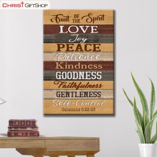 Christian Wall Art Galatians 522-23 Fruit Of The Spirit Poster, Canvas Print