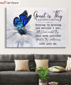 Christian Wall Art Great Is Thy Faithfulness Wall Art Canvas