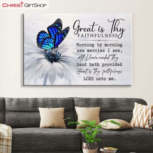 Christian Wall Art Great Is Thy Faithfulness Wall Art Canvas