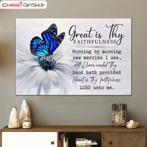 Christian Wall Art Great Is Thy Faithfulness Wall Art Canvas