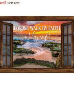 Christian Wall Decor For We Walk By Faith Not By Sight Wall Art Canvas