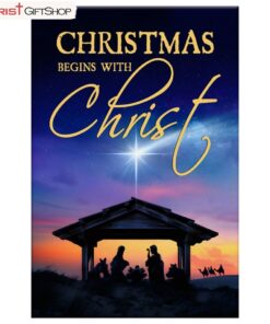 Christmas Begins With Christ Wall Art Canvas