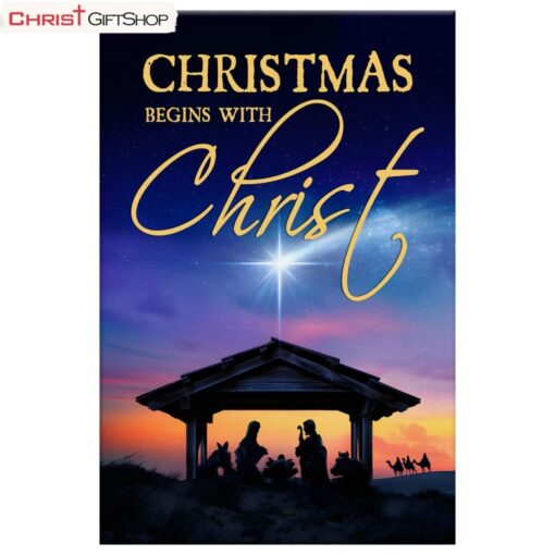 Christmas Begins With Christ Wall Art Canvas