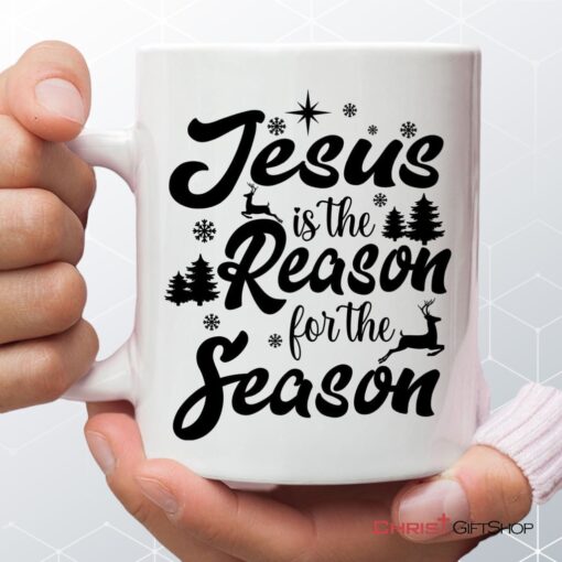 Christmas Coffee Ceramic Mugs, Jesus Is The Reason For The Season Mug