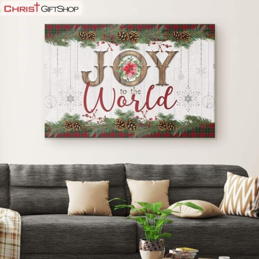 Christmas Wall Art Joy To The World Poster, Canvas Print, Christian Christmas Gifts