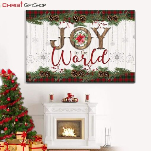 Christmas Wall Art Joy To The World Poster, Canvas Print, Christian Christmas Gifts