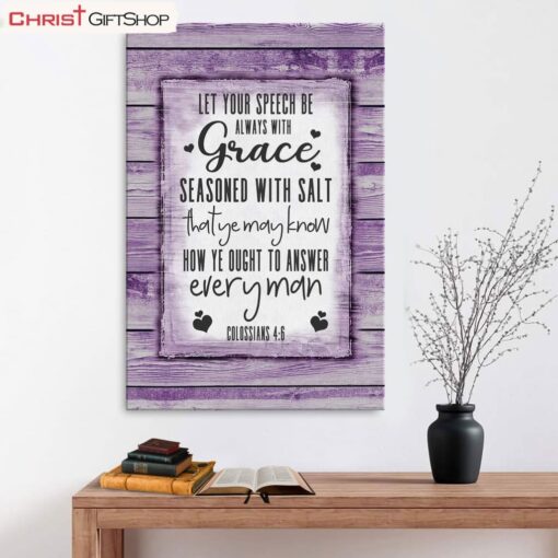 Colossians 46 Kjv Canvas Wall Art