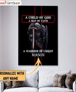 Custom Poster, Canvas Print A Child Of God Man Of Faith Warrior Of Christ Wall Art Canvas