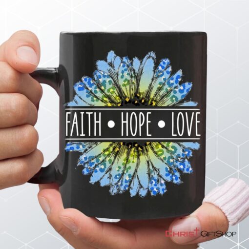 Daisy Faith Hope Love Coffee Ceramic Mug