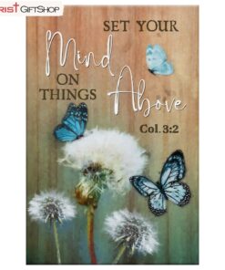 Dandelion Butterfly Set Your Mind On Things Above Wall Art Canvas