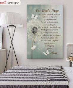 Dandelion The Lord's Prayer Wall Art Canvas - Christian Wall Art