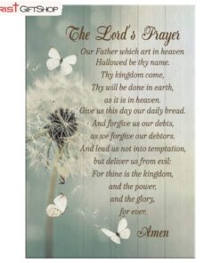 Dandelion The Lord's Prayer Wall Art Canvas - Christian Wall Art