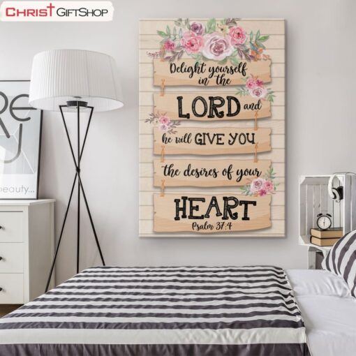 Delight Yourself In The Lord Canvas Wall Art