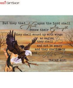 Eagle Wingspan, They That Wait Upon The Lord Isaiah 4031 Christian Wall Art Poster, Canvas Print