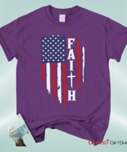 Faith And American Flag Christian Unisex T Shirt, Sweatshirt, Hoodie