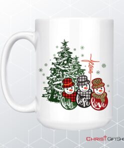 Faith Hope Love, Jesus Cross, Christmas Coffee Mug