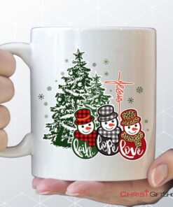 Faith Hope Love, Jesus Cross, Christmas Coffee Mug