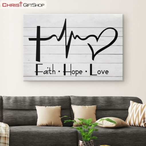 Faith Hope Love Canvas Wall Art