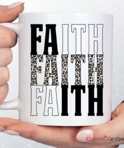 Faith Leopard Coffee Mug