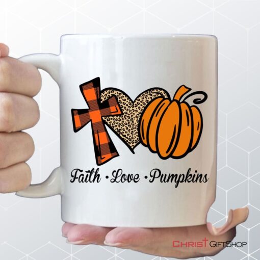 Faith Love Pumpkins Coffee Mug