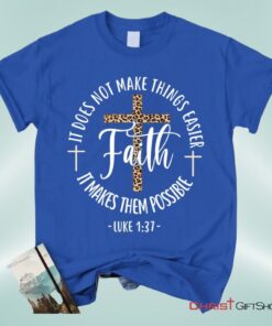 Faith Makes It Possible Luke 137 Christian Unisex T Shirt, Sweatshirt, Hoodie