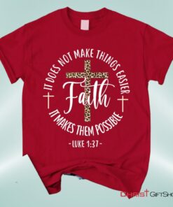 Faith Makes It Possible Luke 137 Christian Unisex T Shirt, Sweatshirt, Hoodie