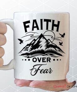 Faith Over Fear Mountain Coffee Mug