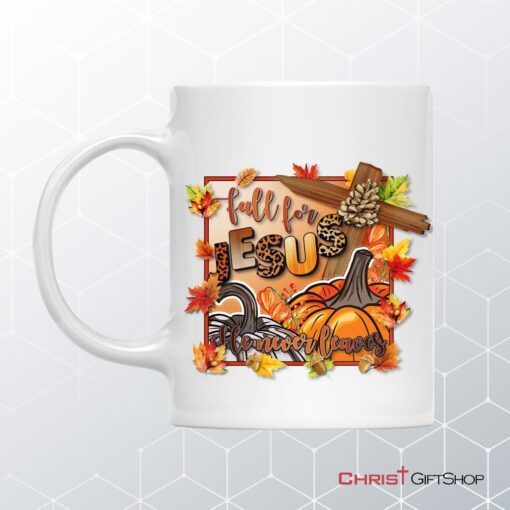 Fall For Jesus Pumpkins Cross Coffee Mug