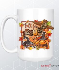 Fall For Jesus Pumpkins Cross Coffee Mug